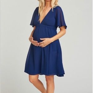Show Me Your MuMu “Baby Shower Dress” in navy